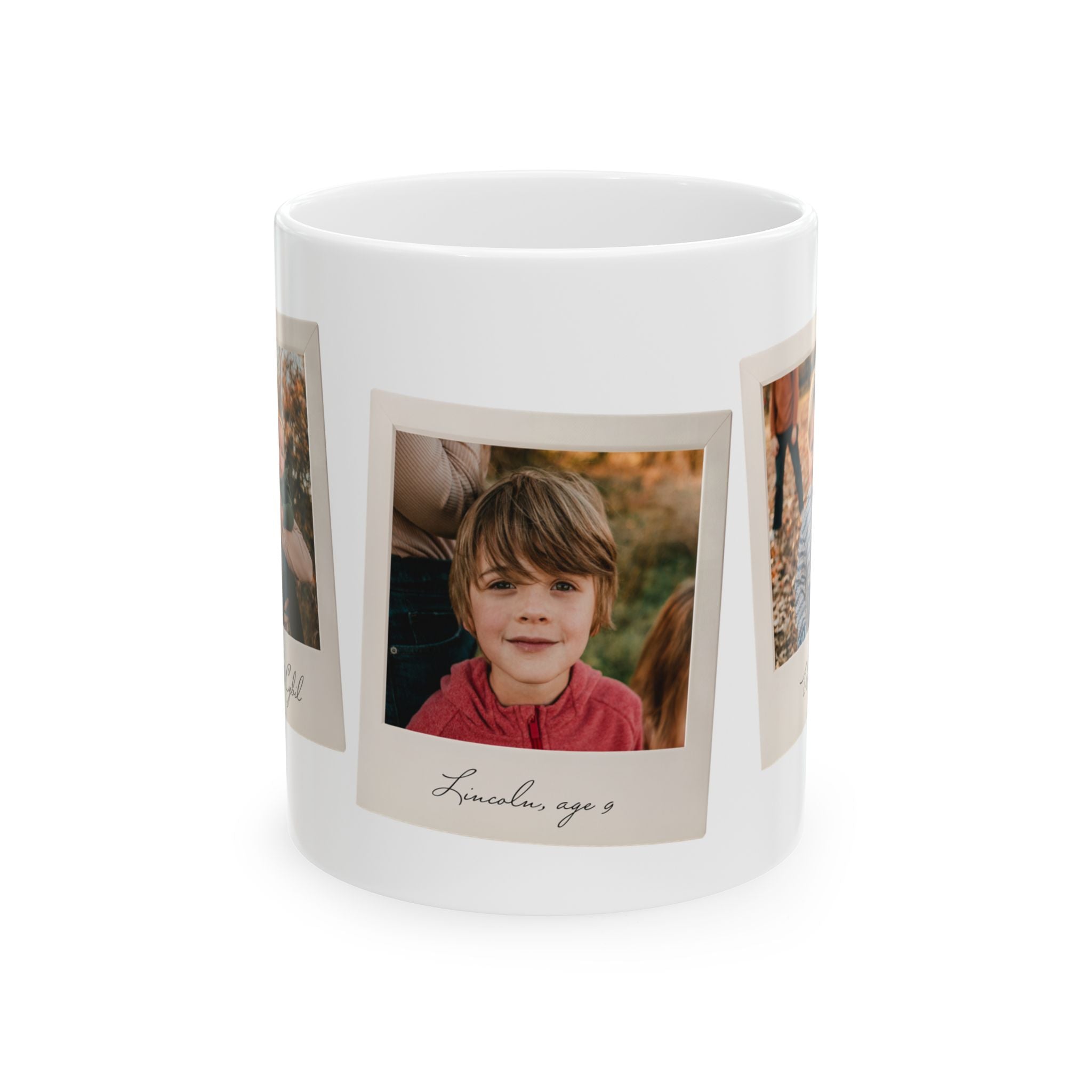 3 Polaroid Family Photo Mug - Personalized Coffee Cup