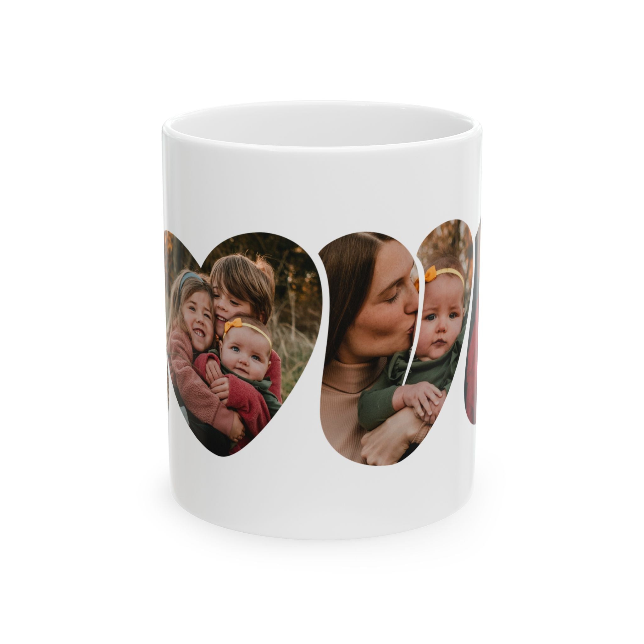 LOVE Photo Mug - Personalized Ceramic Coffee Cup with Family and Baby Photos