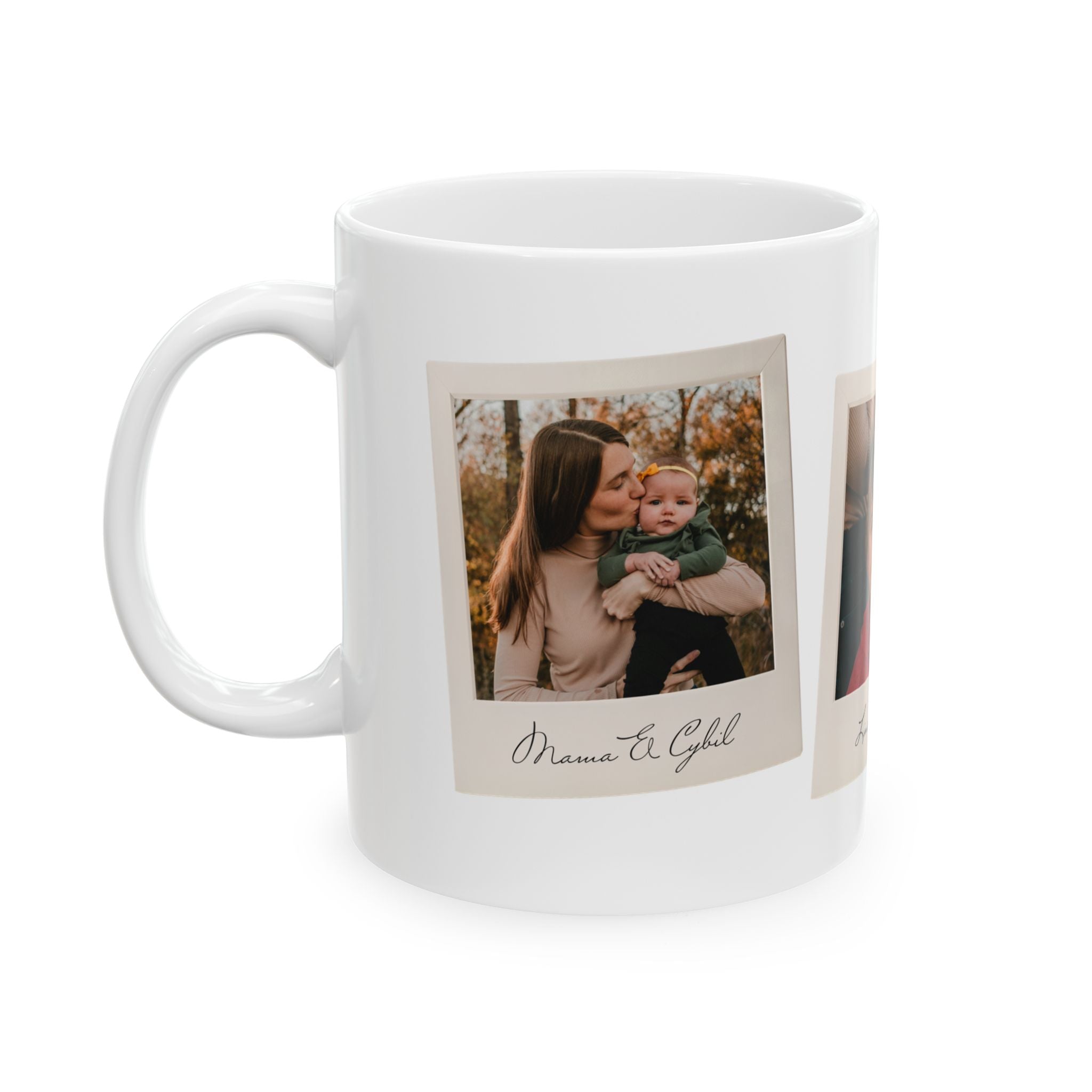 3 Polaroid Family Photo Mug - Personalized Coffee Cup
