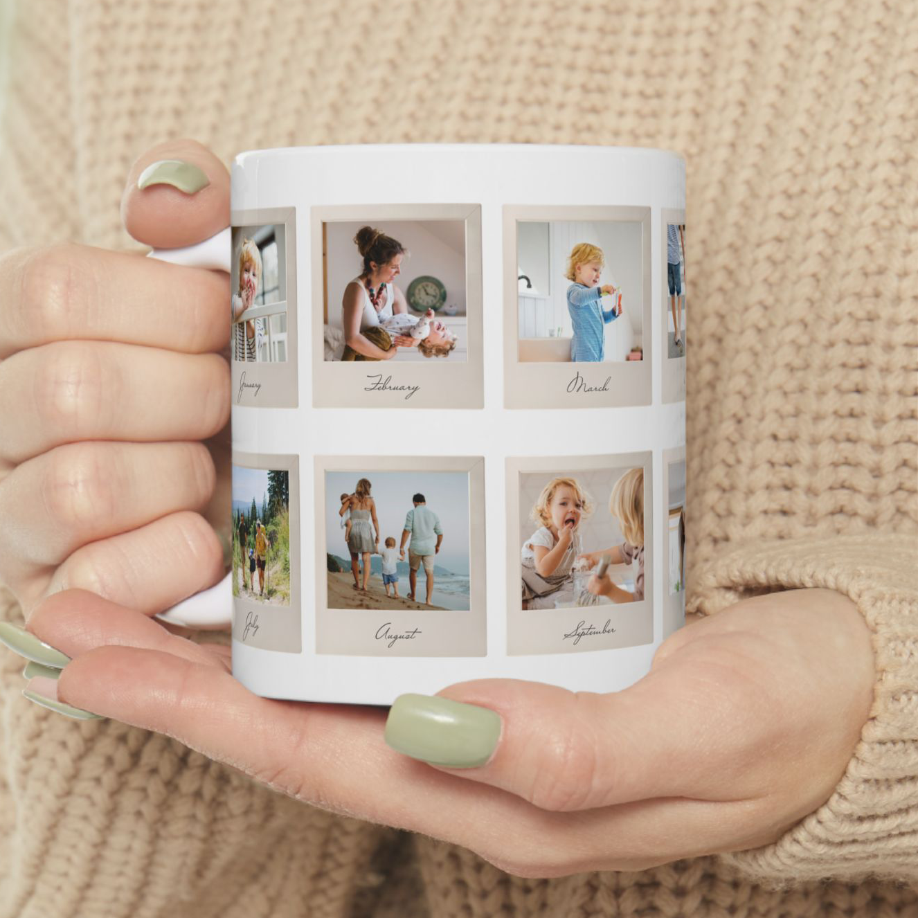 Polaroid Family Photo Collage Mug - Our Year