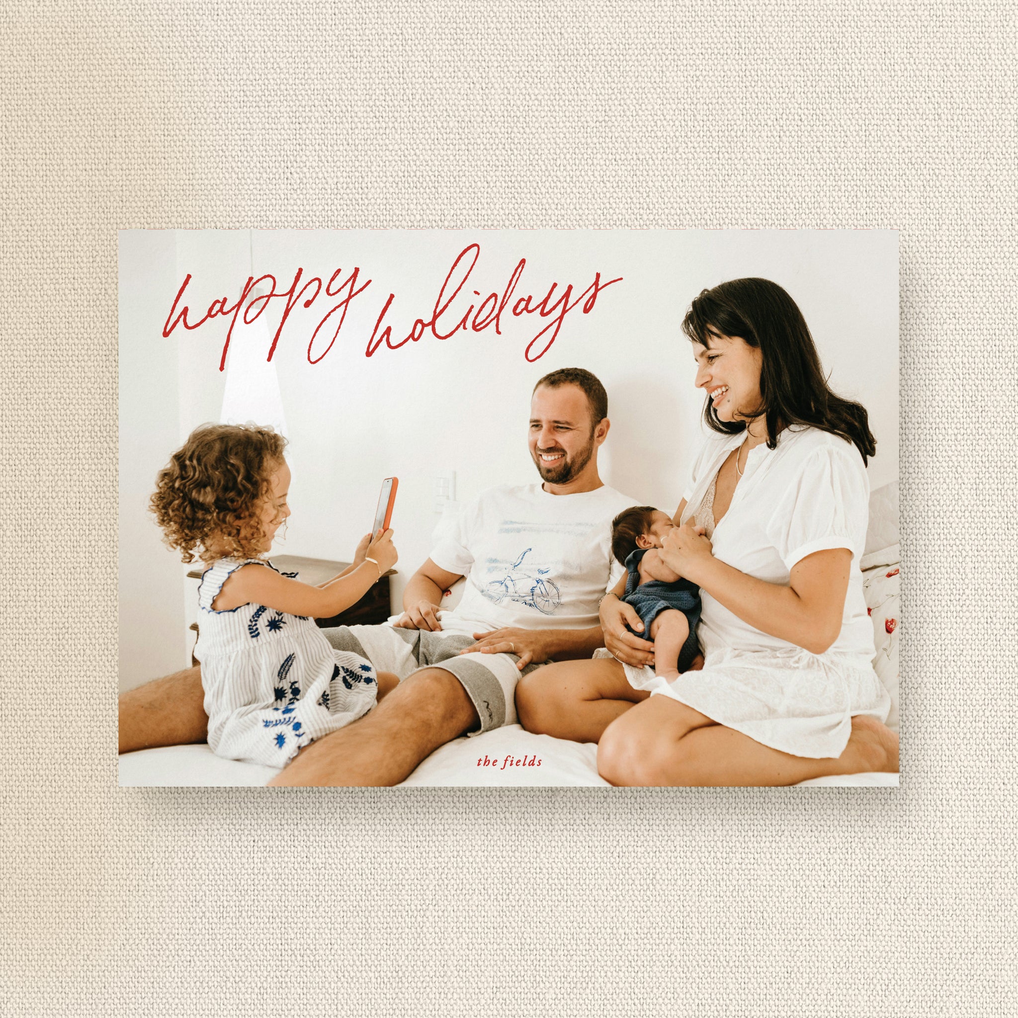 Burgundy Holidays Christmas Photo Card
