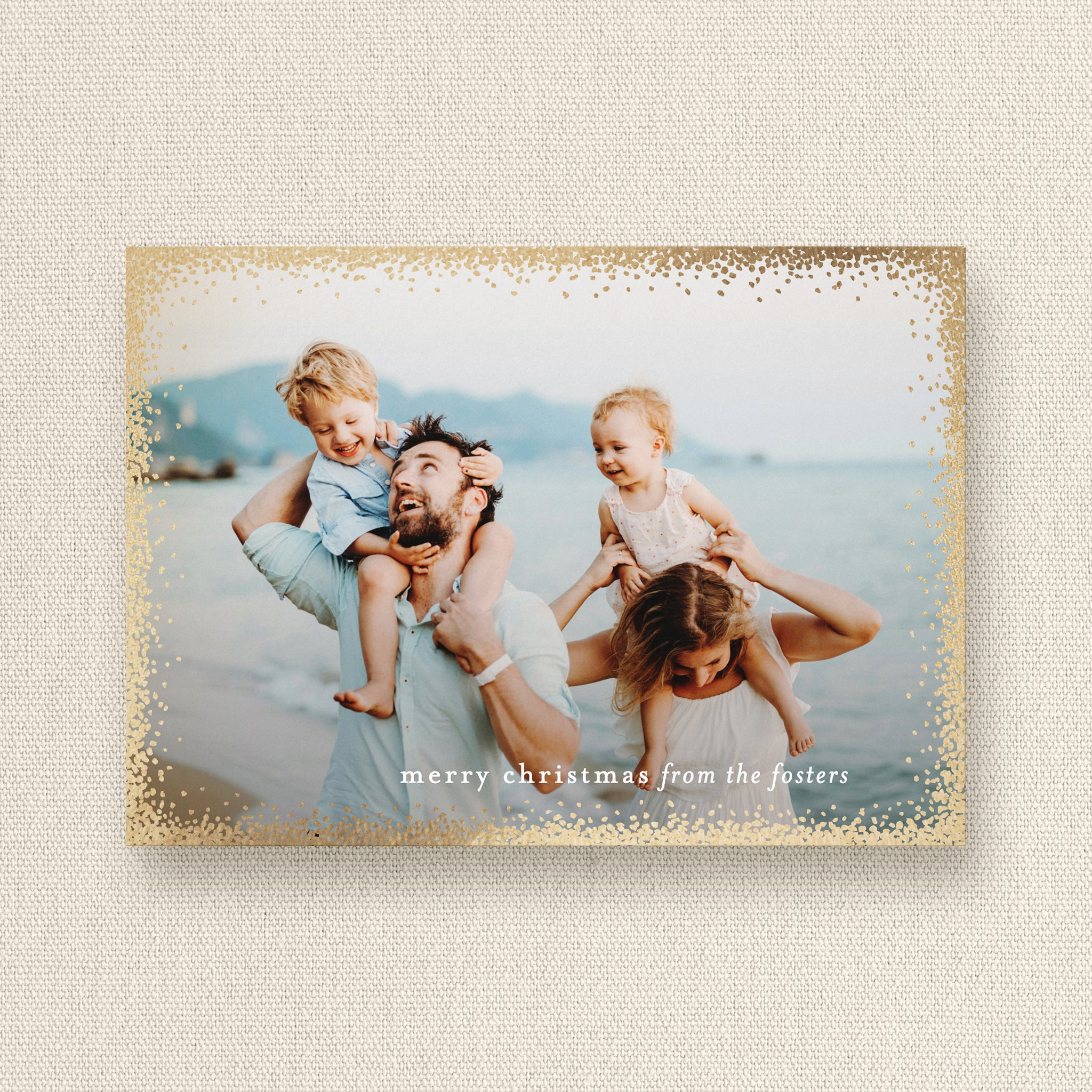 Holiday Frame Photo Card with Gold Foil