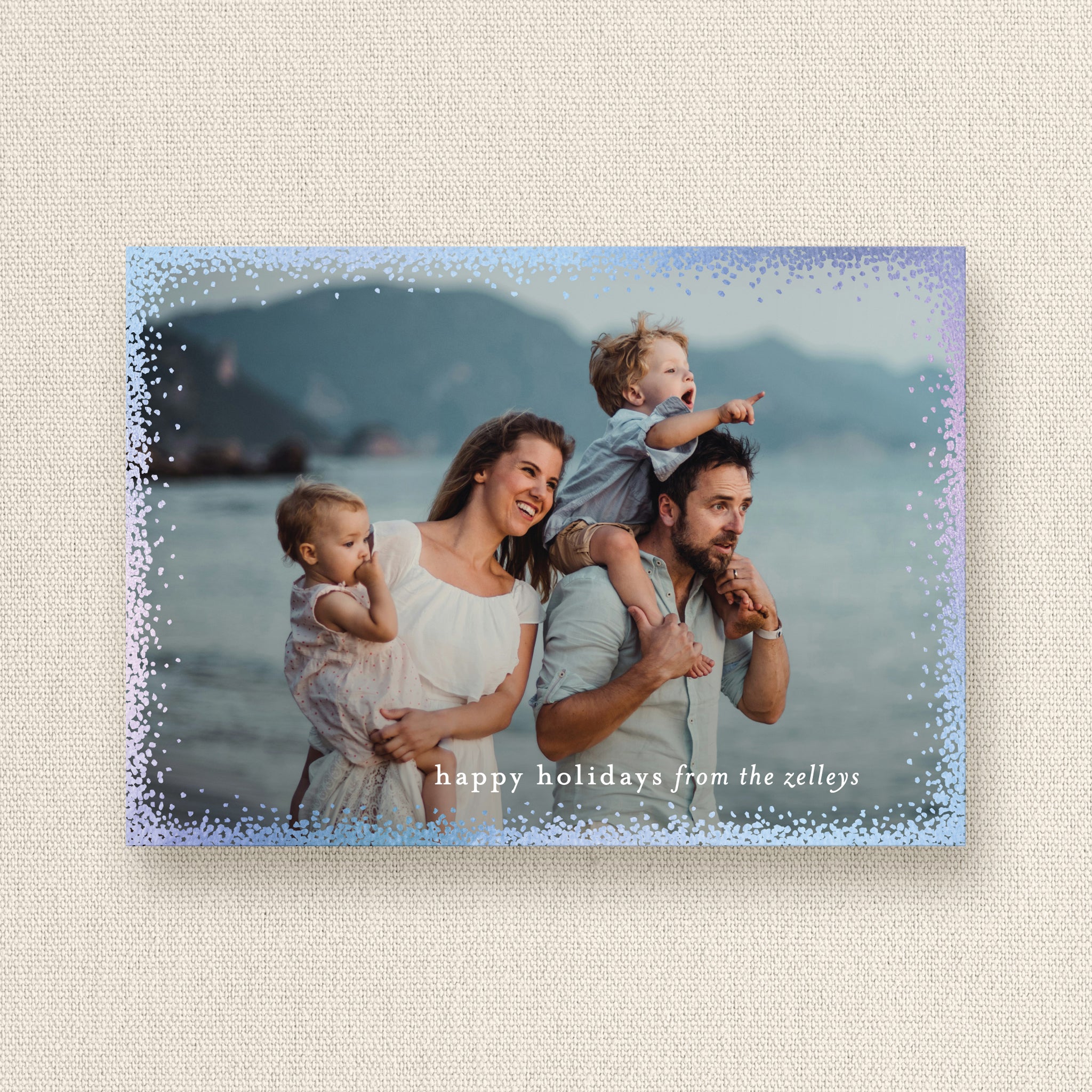 Holiday Frame Photo Card with Holographic Foil