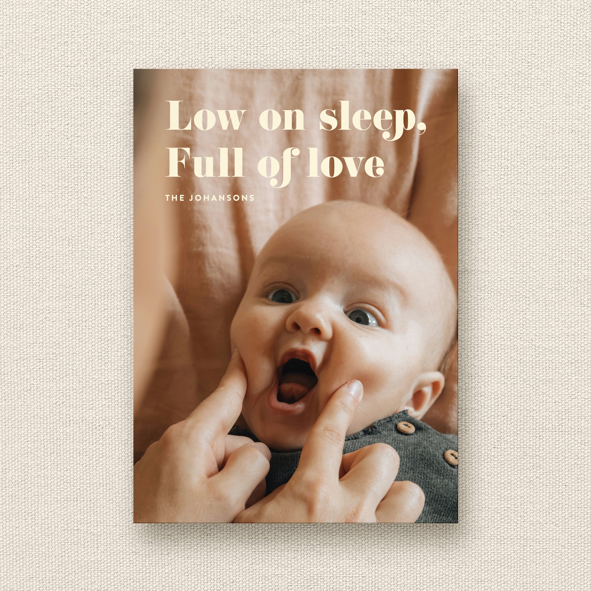 Low On Sleep Holiday Photo Card