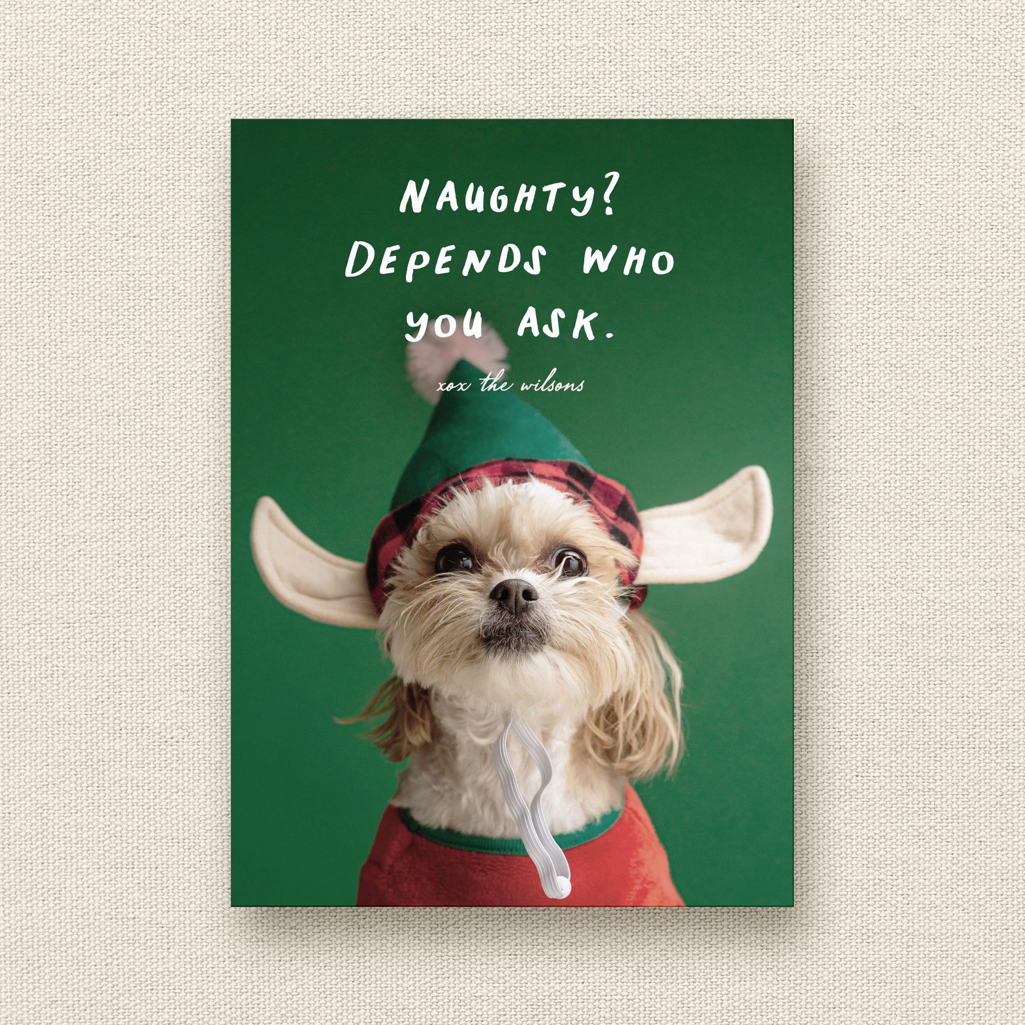 Naughty List Christmas Photo Card