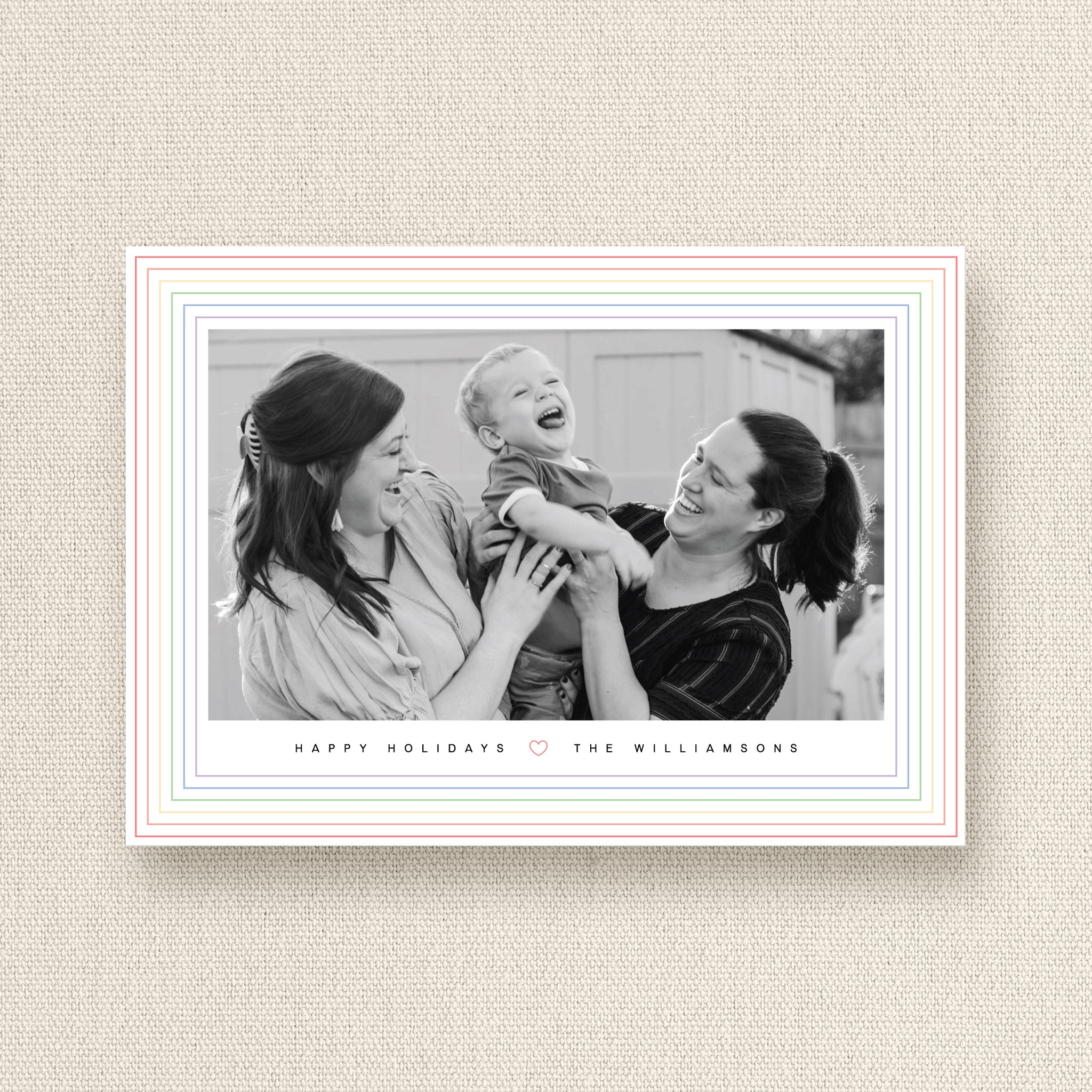 Rainbow Holiday Photo Card